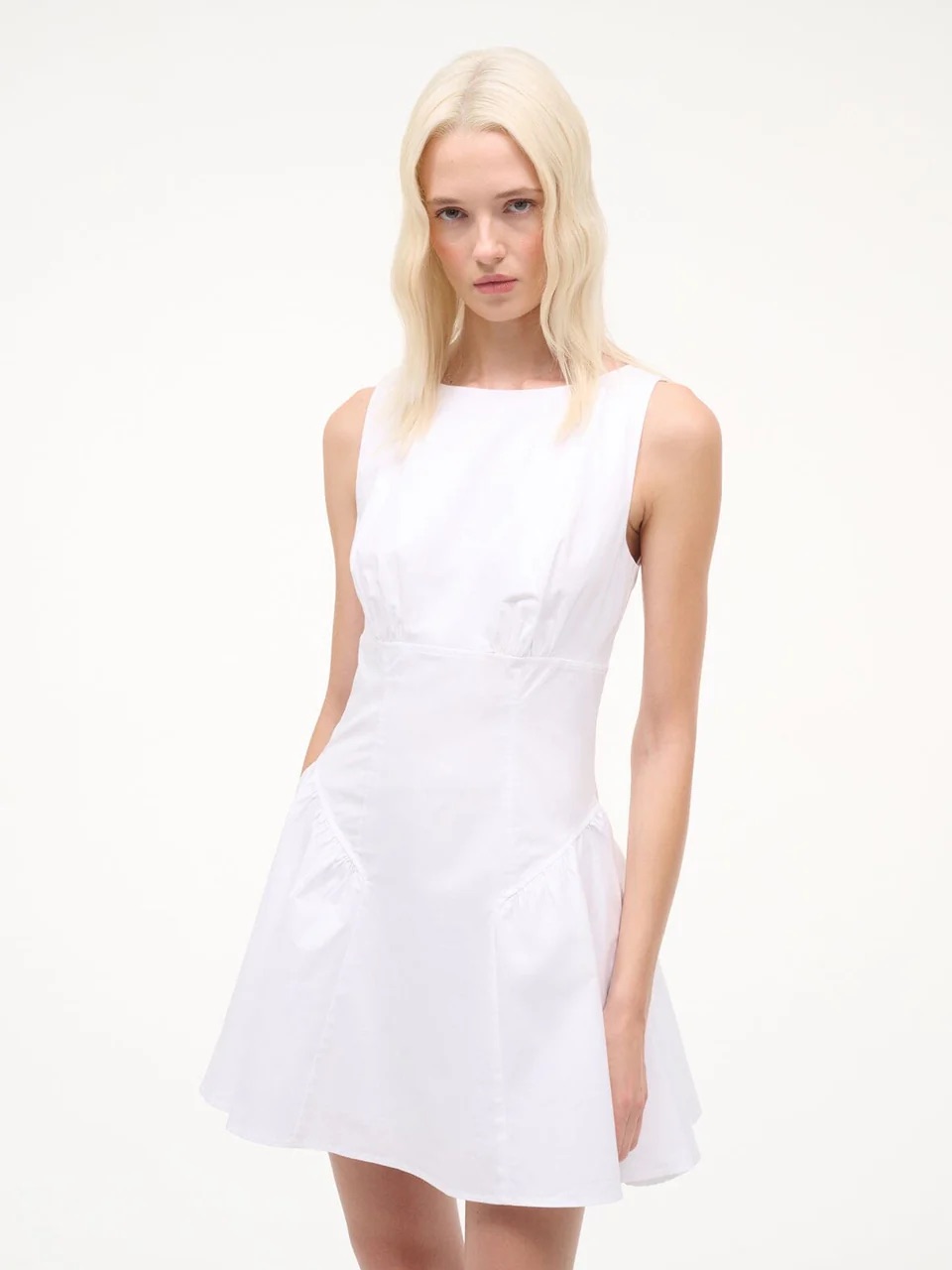 Staud Gwen Mini Dress White